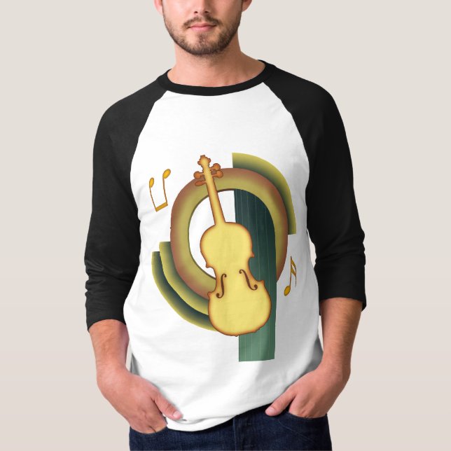 Violinen-Deko T-Shirt (Vorderseite)