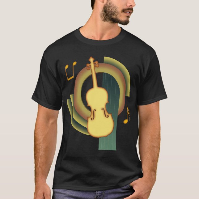Violinen-Deko T-Shirt (Vorderseite)