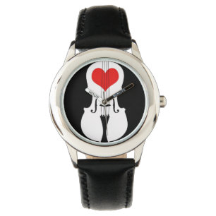 Violinen-glatte rote und schwarze Armbanduhr