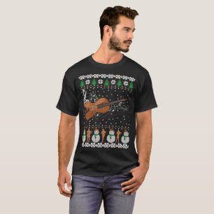 Violinen-hässliche Weihnachtsstrickjacke-lustiger T-Shirt