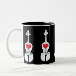 Violinen-Kaffee-Tasse Zweifarbige Tasse