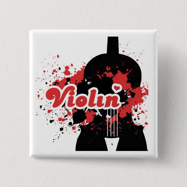 Violinen-Knopf Button (Vorderseite)