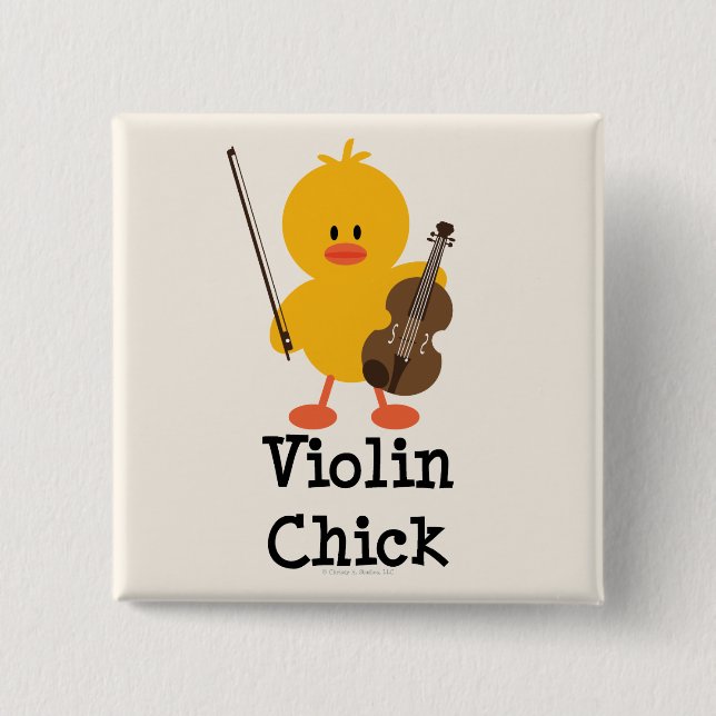 Violinen-Küken-Knopf Button (Vorderseite)