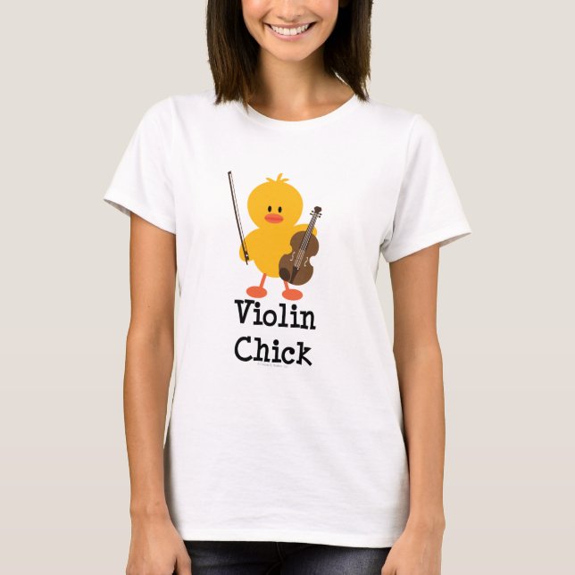 Violinen-Küken-T-Shirt T-Shirt (Vorderseite)