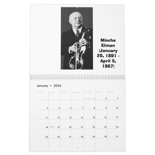 Violinen-Meister Kalender (Jan 2026)