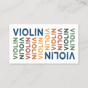 Violinen-niedliches buntes visitenkarte