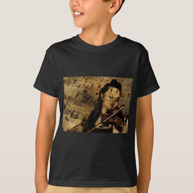 Violinen-Noten T-Shirt (Vorderseite)
