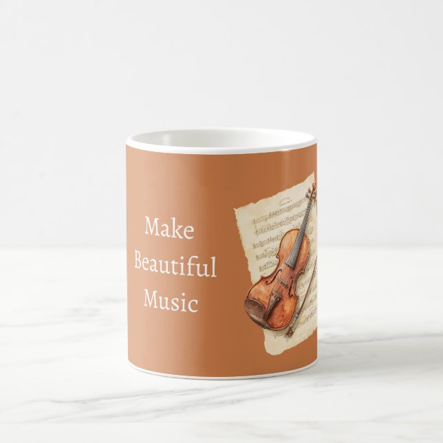 Violinen Notenblatt Kaffeetasse (Mittel)