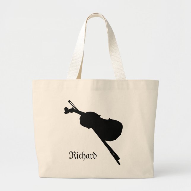 Violinen-riesige Taschen-Tasche Jumbo Stoffbeutel (Vorne)