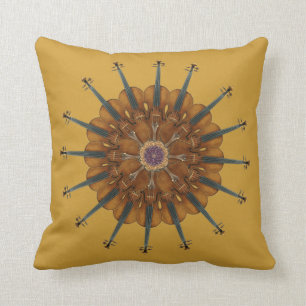 Violinen-Sonnenblume Kissen