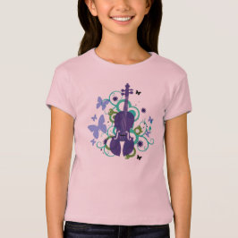 Violinen-T - Shirt für Kinder-Butterflys und
