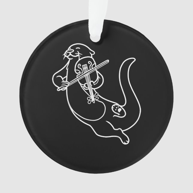 Violiner Otter Gabe Geigenspiel Violine Musik Ornament (Vorderseite)