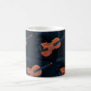 Violinfoto Nahaufnahme Kaffeetasse