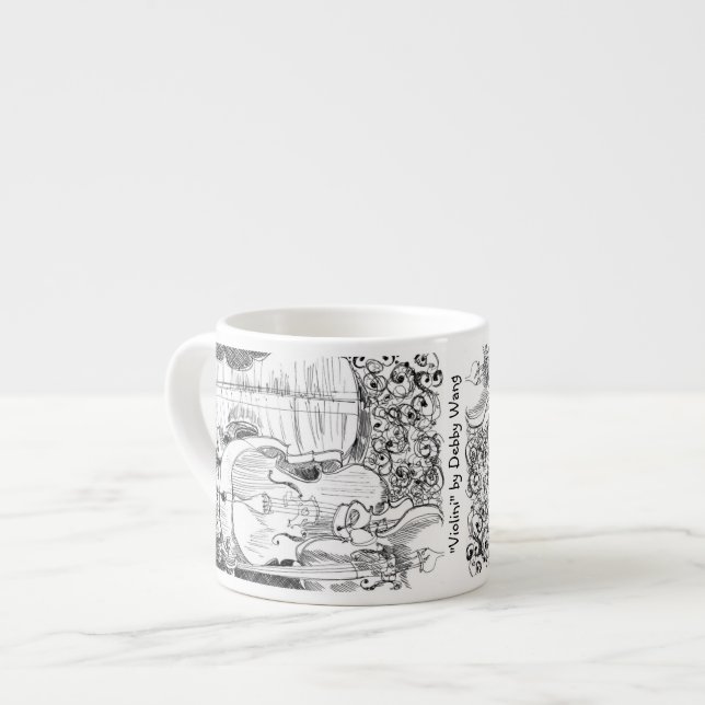 Violini Espresso-Tasse durch Debby Wang Espressotasse (Vorderseite Links)