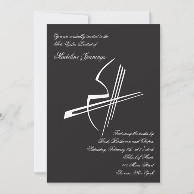 Violinimpressionen - Einladung (Vorderseite)