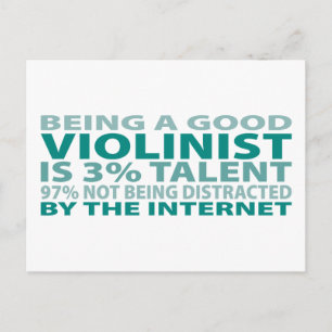 Violinist 3% Talent Postkarte