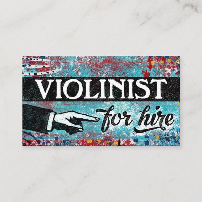 Violinist für die Vermietung von Visitenkarten - B Visitenkarte (Vorderseite)