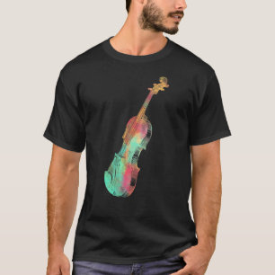 Violinist für Männer - Frauen - farbenfrohe Violin T-Shirt