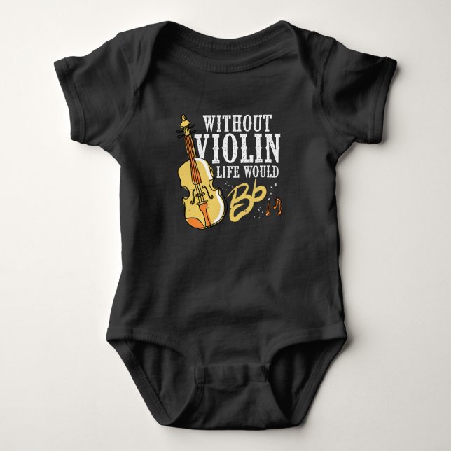Violinist-Geschenk-Idee für Baby Strampler (Vorderseite)