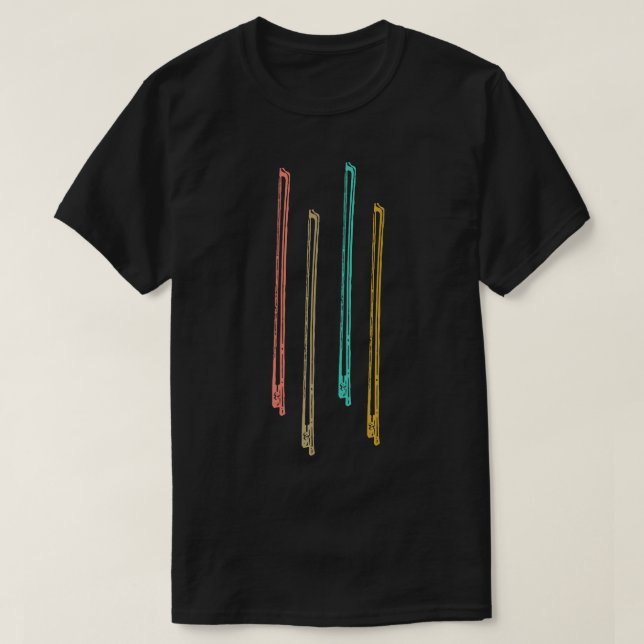 Violinist Gift Orchestra Musik Retro Violine T-Shirt (Design vorne)