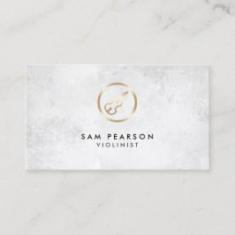 Violinist Gold Violin Icon Business Card Visitenkarte