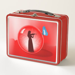 Violinist in Sphere Metall Brotdose