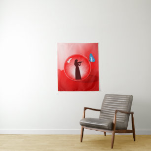 Violinist in Sphere Wandteppich