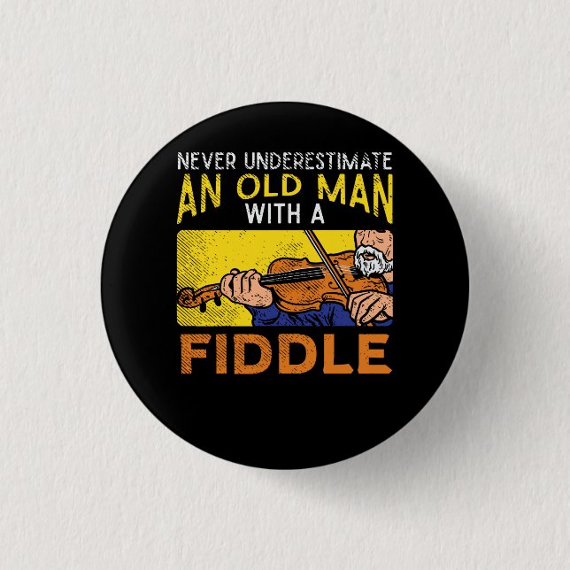 Violinist Old Man Button (Vorderseite)