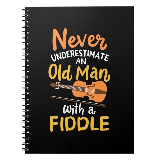 Violinist Old Man Notizblock (Vorderseite)