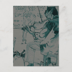 Violinist Postkarte