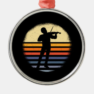 Violinist Retro Ornament Aus Metall