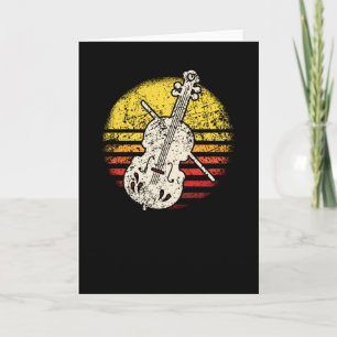 Violinist Retro Vintag Karte