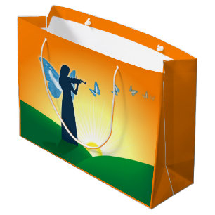 Violinist und Butterfly Große Geschenktüte