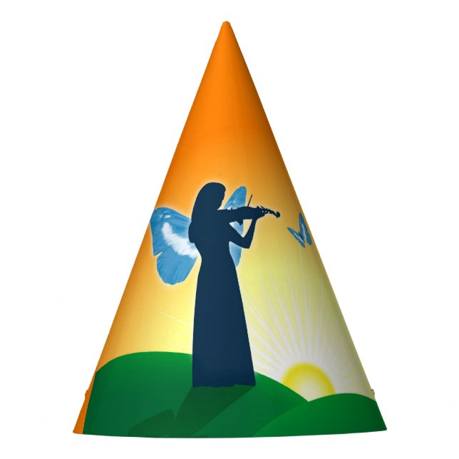Violinist und Butterfly Partyhütchen (Vorderseite)