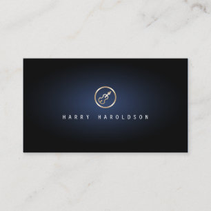 Violinist Violine Icon Blue Glow Music Visitenkarte