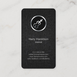 Violinist Violine Icon Grunge BusinessCard Visitenkarte