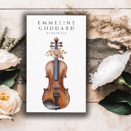 Violinist Violine Music Teacher Musiker Visitenkarte