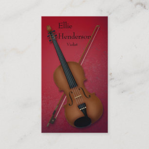 Violinist Violist Blood Red Visitenkarte