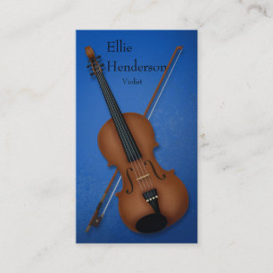 Violinist Violist Elegant Blau Visitenkarte