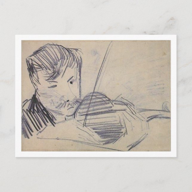 Violinist von der Front Van Gogh Fine Art gesehen Postkarte (Vorderseite)