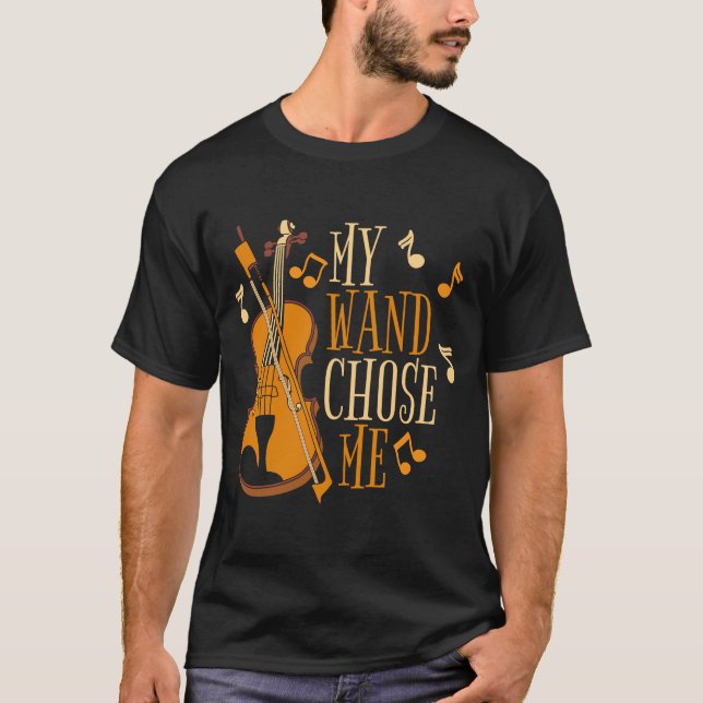 Violinist Wand Fiddler Fiddle Violin T-Shirt (Vorderseite)