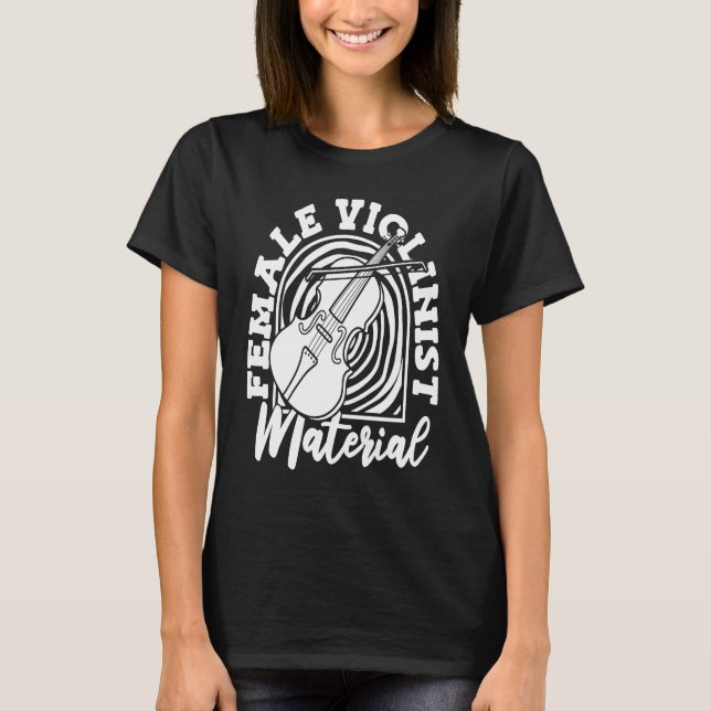 Violinistin Fiddler Fiddle Violine T-Shirt (Vorderseite)