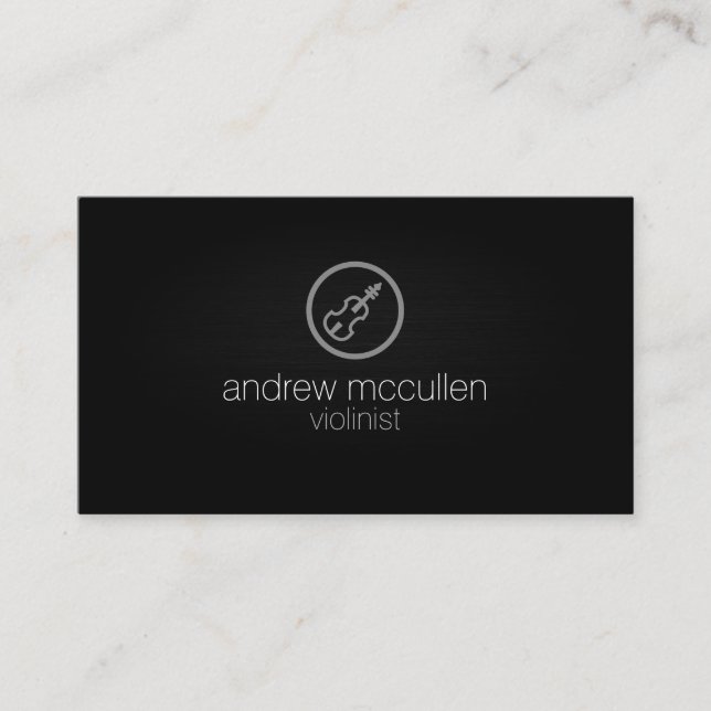 Violinistin Icon Musician Visitenkarte (Vorderseite)
