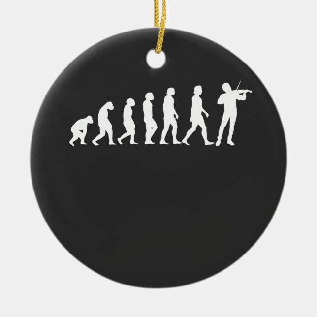 Violinistische Evolution Keramik Ornament (Vorne)