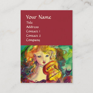 VIOLINISTmädchen, VIOLINE UND CAT Visitenkarte