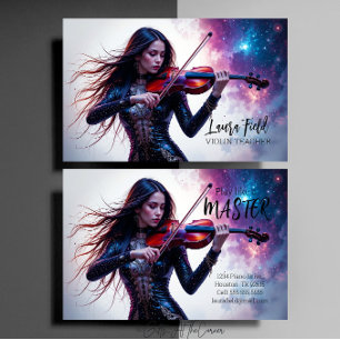 Violinlehrer Kosmic Visitenkarte