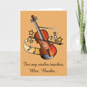 Violinlehrer Vielen Dank, dass Sie den Namen indiv Dankeskarte