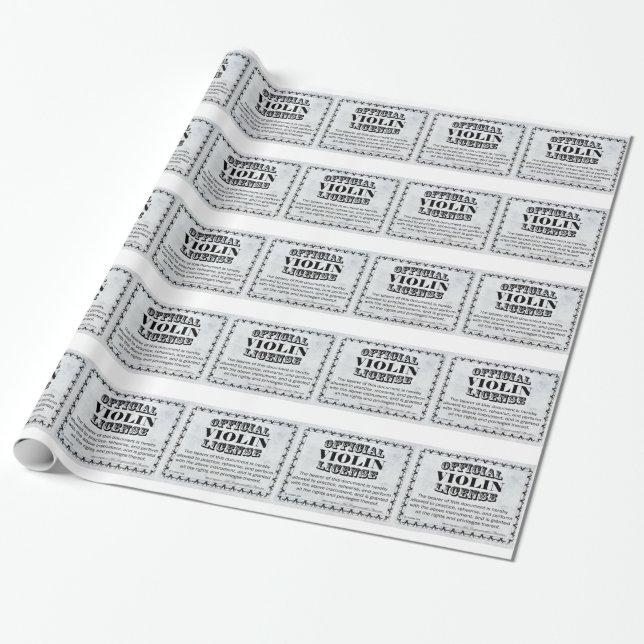 Violinlizenz Geschenkpapier (Ungerollt)