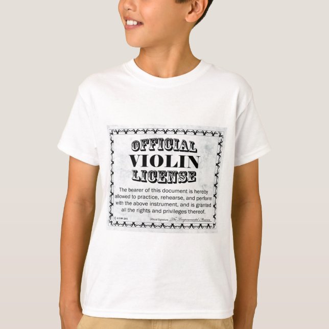 Violinlizenz T-Shirt (Vorderseite)