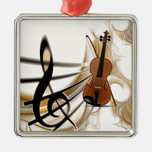Violinmusik Ornament Aus Metall (Vorne)